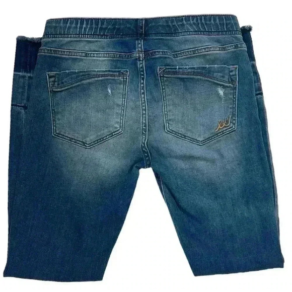 Express Jeans Exp Supersoft Ankle Leggings Mid Rise Womens Size 4R Distressed - Picture 3 of 6